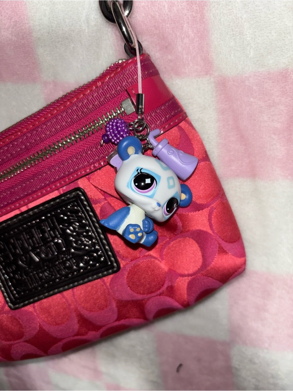 Littlest Pet Shop Panda Keychain Charm Kawaii Bag Clip Y2K Toy Cute